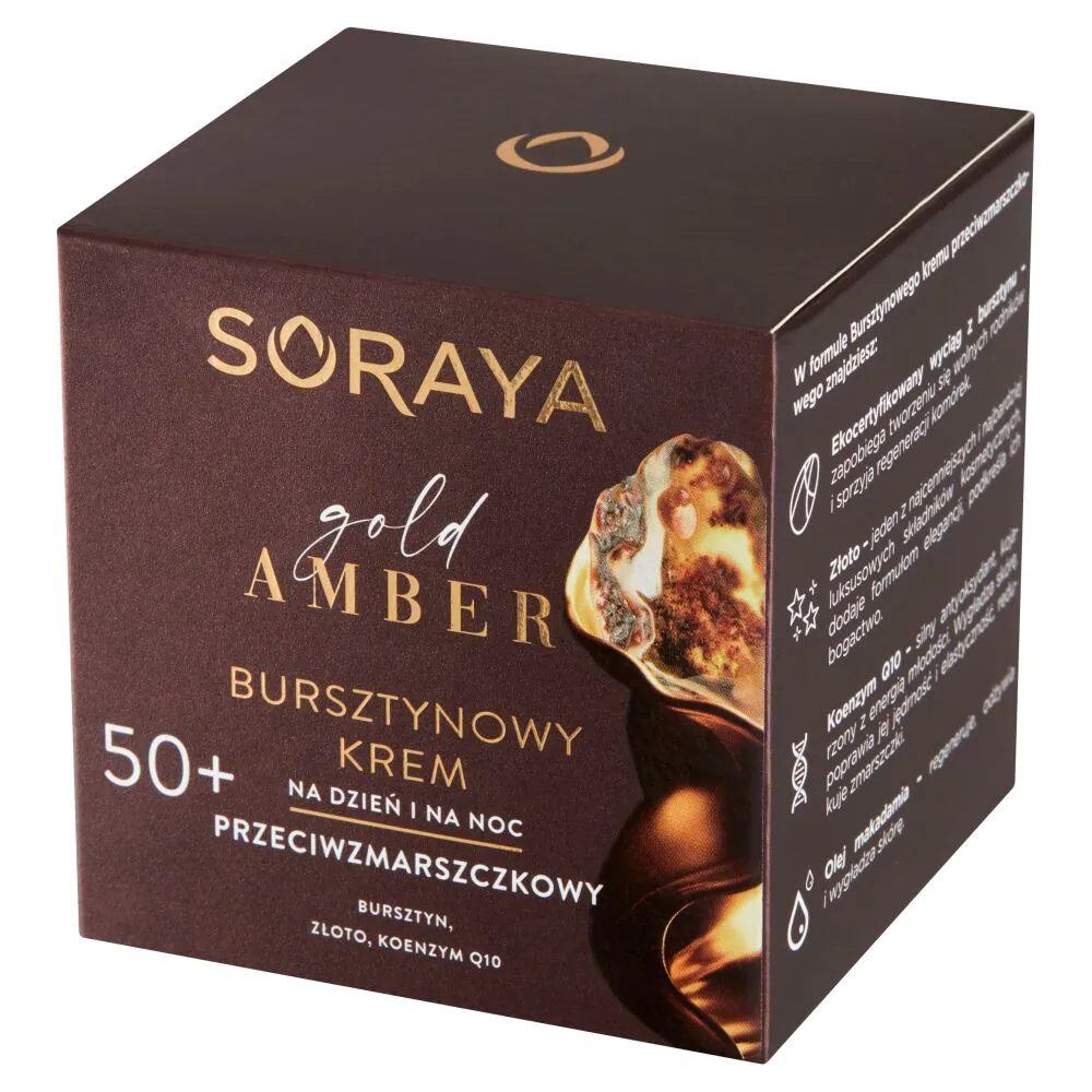 Soraya Gold Amber Bursztynowy krem przeciwzmarszczkowy na dzień i na noc 50+