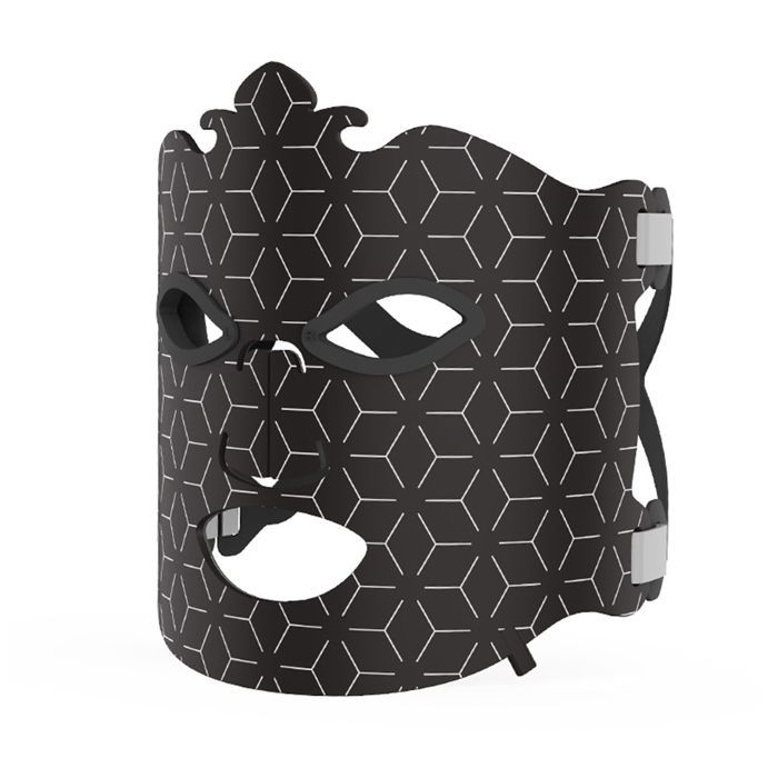 DAM Silikon-Gesichtsmaske für LED-Lichttherapie mit 7 Farben, 5 Intensitätsstufen und Fernbedienung. 27,5 x 2,5 x 19,5 cm