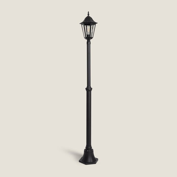 Lampada da terra per esterni a montaggio superficiale 185 cm Nero Tradizionale Nero