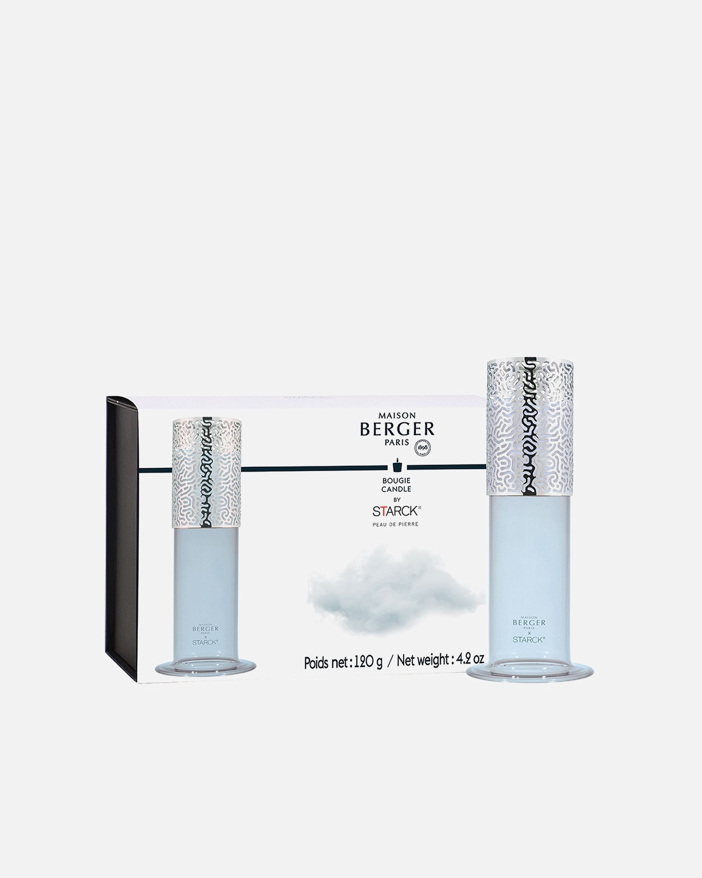 Maison Berger PHOTOPHORE TUBE BOUGIE PEAU DE PIERRE STARCK