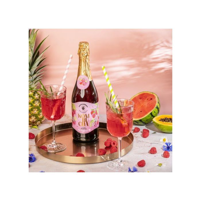 Kombucha gaseificada de framboesa
