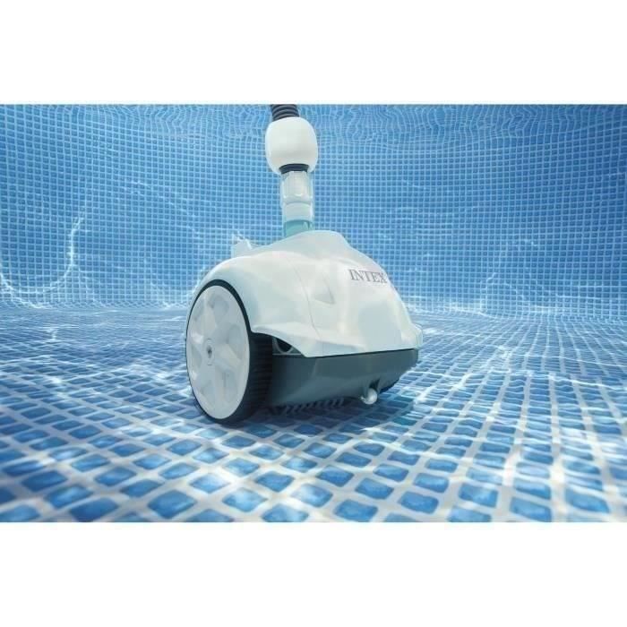 Kit de piscina tubular elevada INTEX - Estructura Pris - 503 x 274 x 122 cm - Ovalada (Bomba, cubierta) + Limpiador robótico de piscinas - ZX50