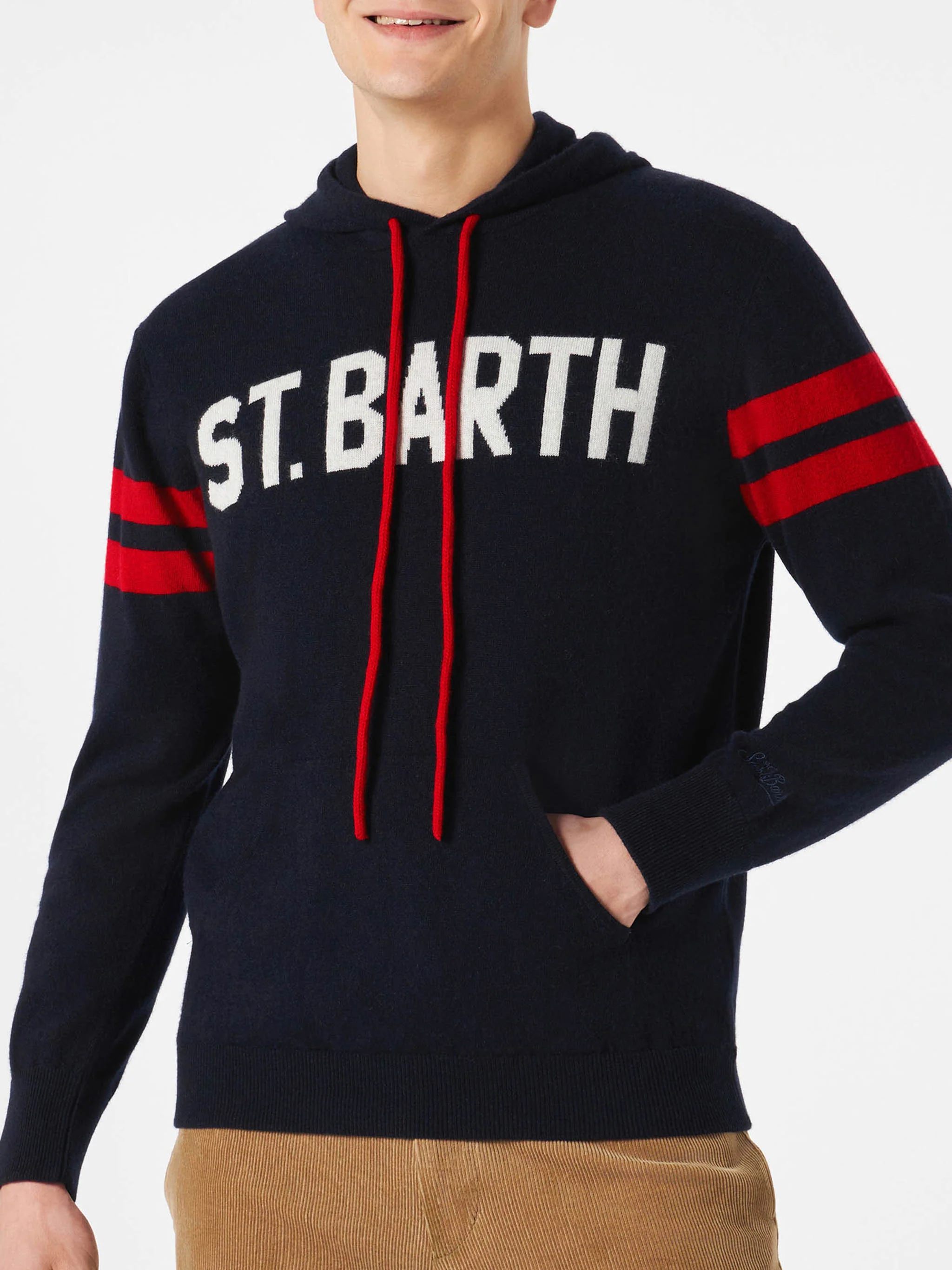 St. Barth Print Strickhoodie