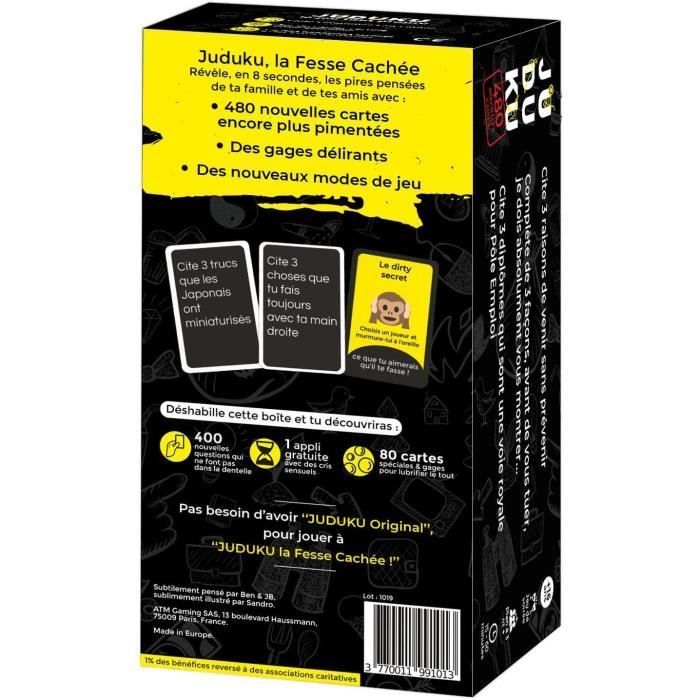 Board game - JUDUKU - The Hidden Buttock - 480 new cards - Limited Edition Black & White 6499