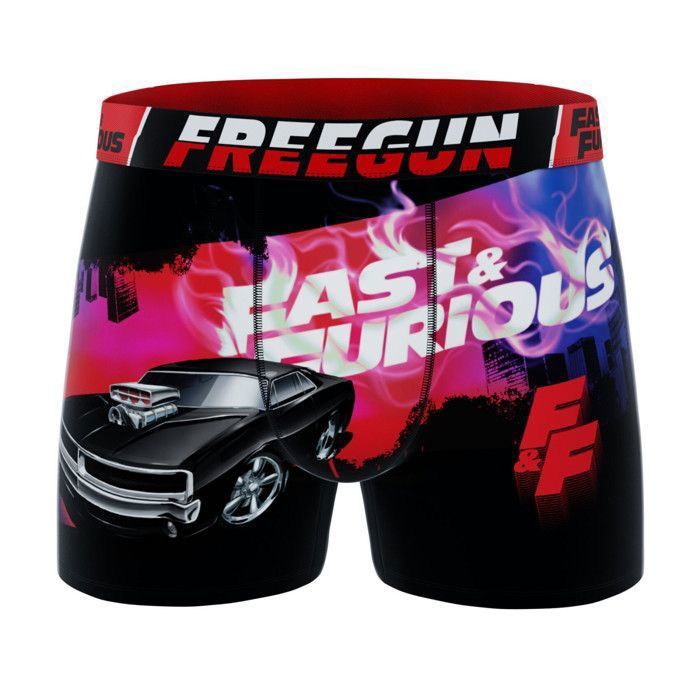 Calzoncillos bóxer Freegun para hombre, modelo Fast and Furious, ropa interior masculina - Rojo (Paquete de 4)