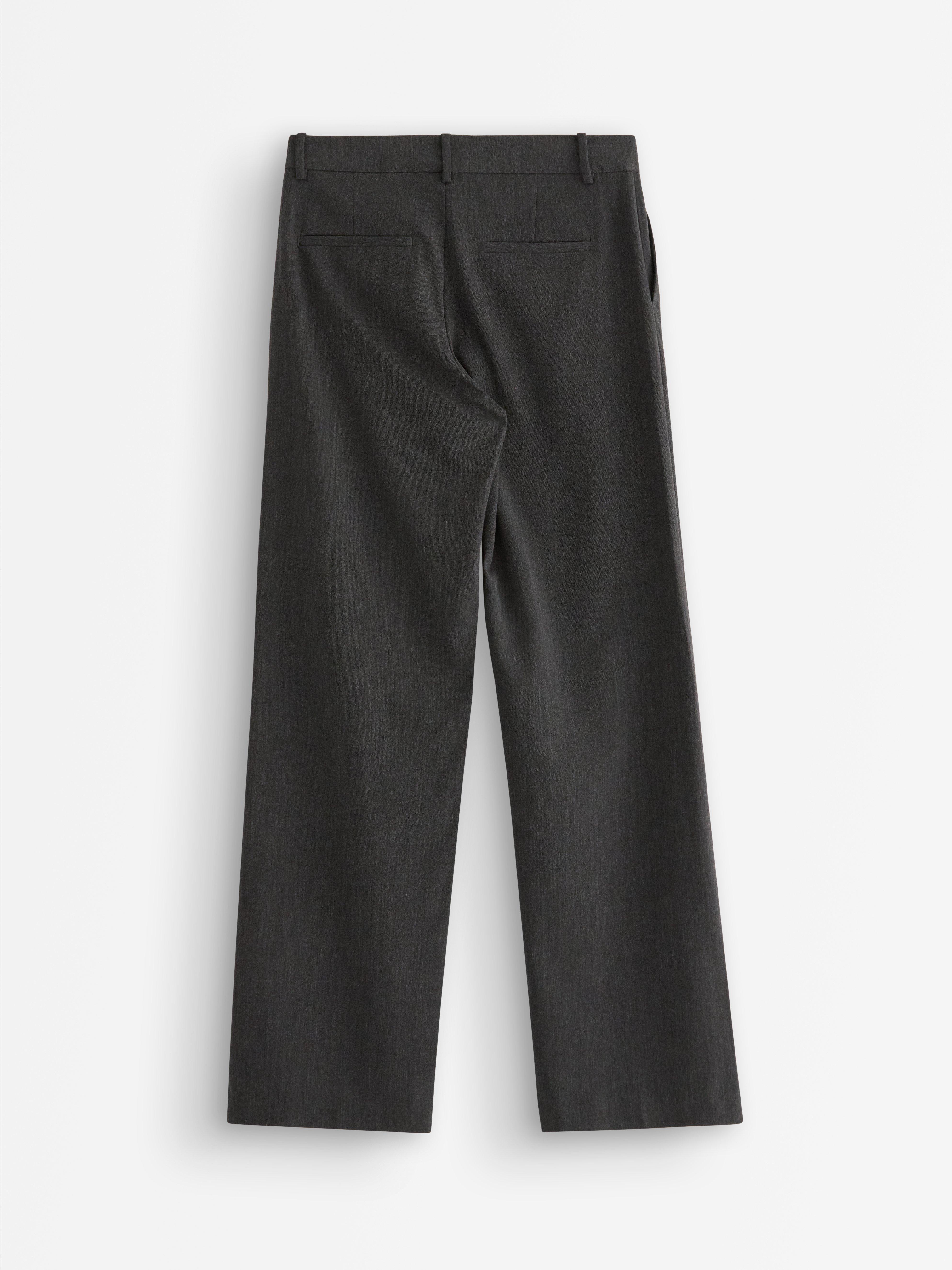 Pantalon droit NOOR taille normale Gris foncé chiné