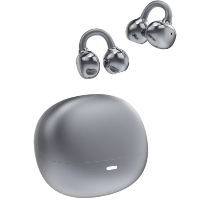 Auricolari stereo a conduzione aerea, ultraleggeri (4 g), con clip e design aperto, resistenti all'acqua - Nero