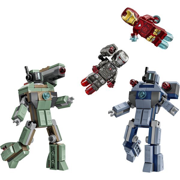 LEGO Marvel 76320 Iron Man in War Machine proti Hammer dronom