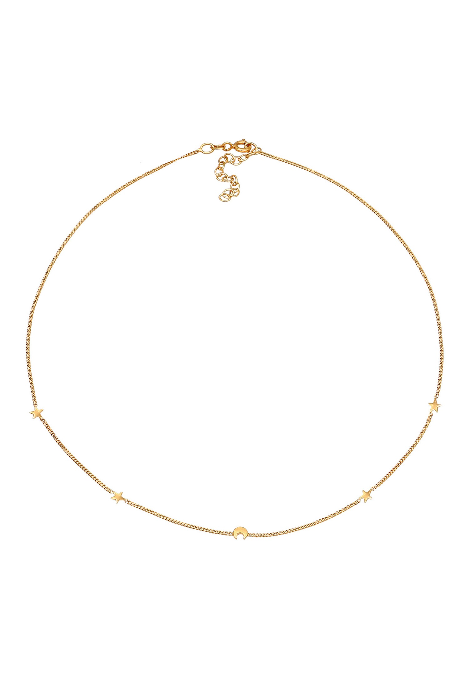 Elli Femmes Choker Étoiles Demi Lune Astro Trend Blogger en argent sterling 925