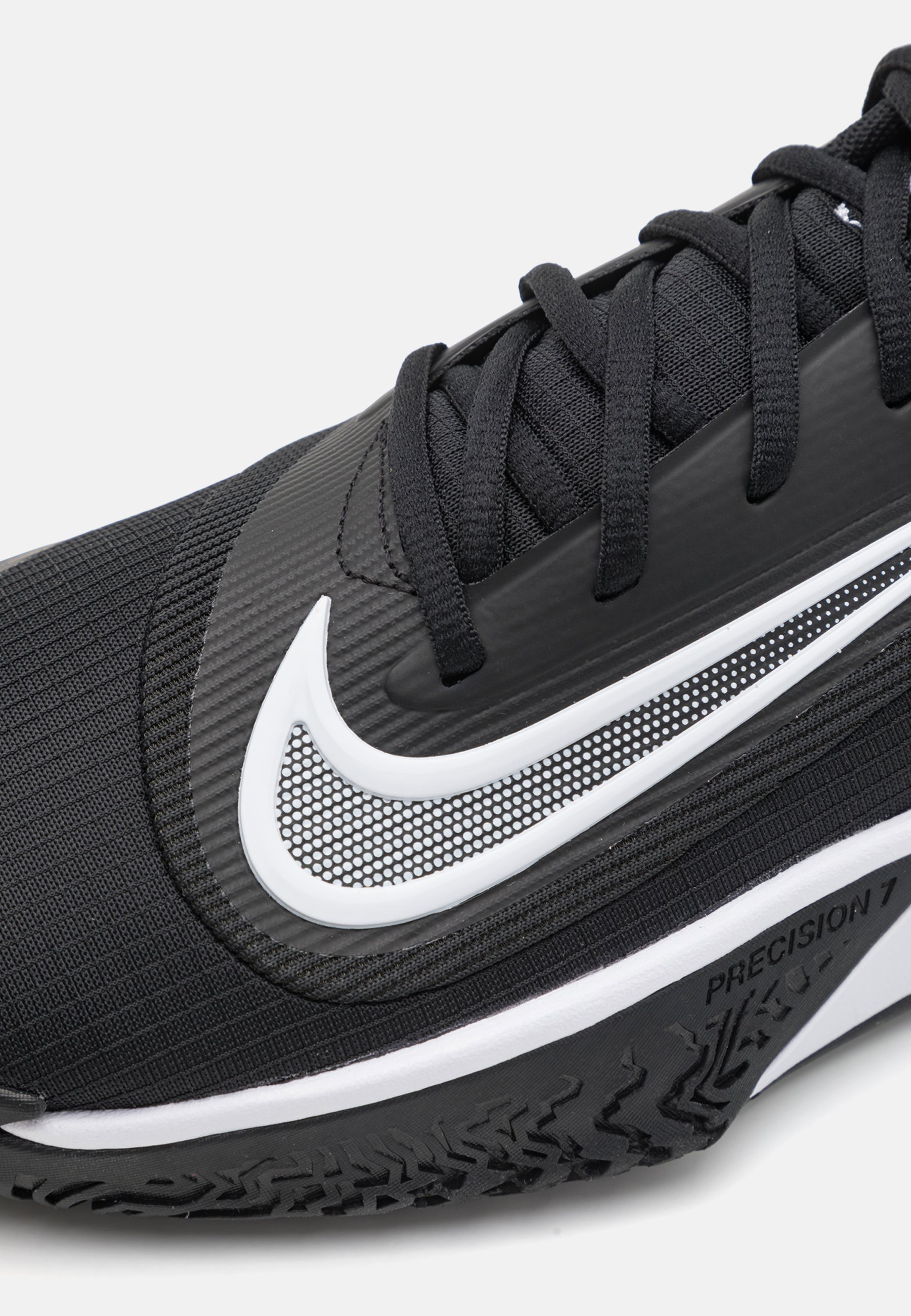 Nike Performance PRECISION 7 - Basketbalschoenen - zwart/wit/ijzergrijs/rookgrijs