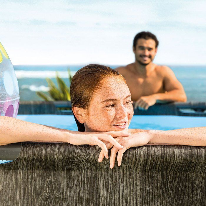 Kit Piscine hors sol tubulaire INTEX - Baltik - 457 x 122 cm - Ronde (Pompe, bâche, tapis de sol et échelle) - 26742ND