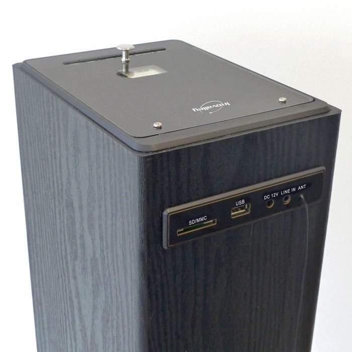 Tour de son Blacktower+ avec lecteur CD, Bluetooth, FM et USB, 100W + télécommande - Mini Strobe en Cadeau
