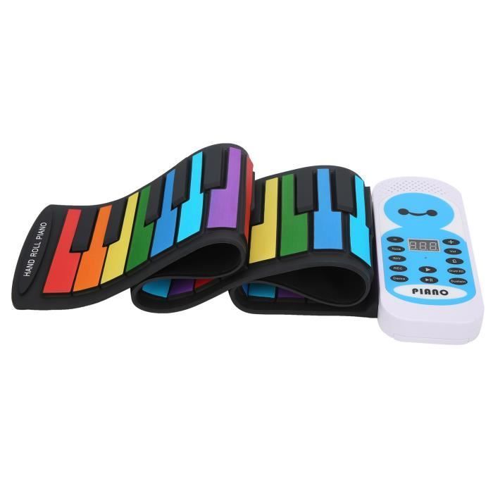 Tastiera morbida per pianoforte - OMABETA - Modello arrotolabile - 49 tasti - Silicone naturale - 128 ritmi integrati