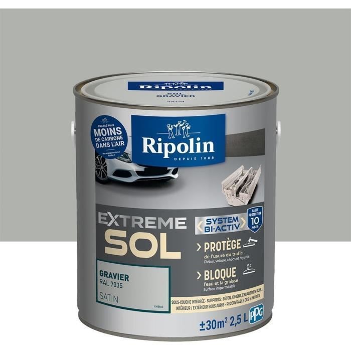 RIPOLIN PROTECCIÓN EXTREMA PARA SUELOS DE GRAVA RAL 7035 SATINADO 2,5 L