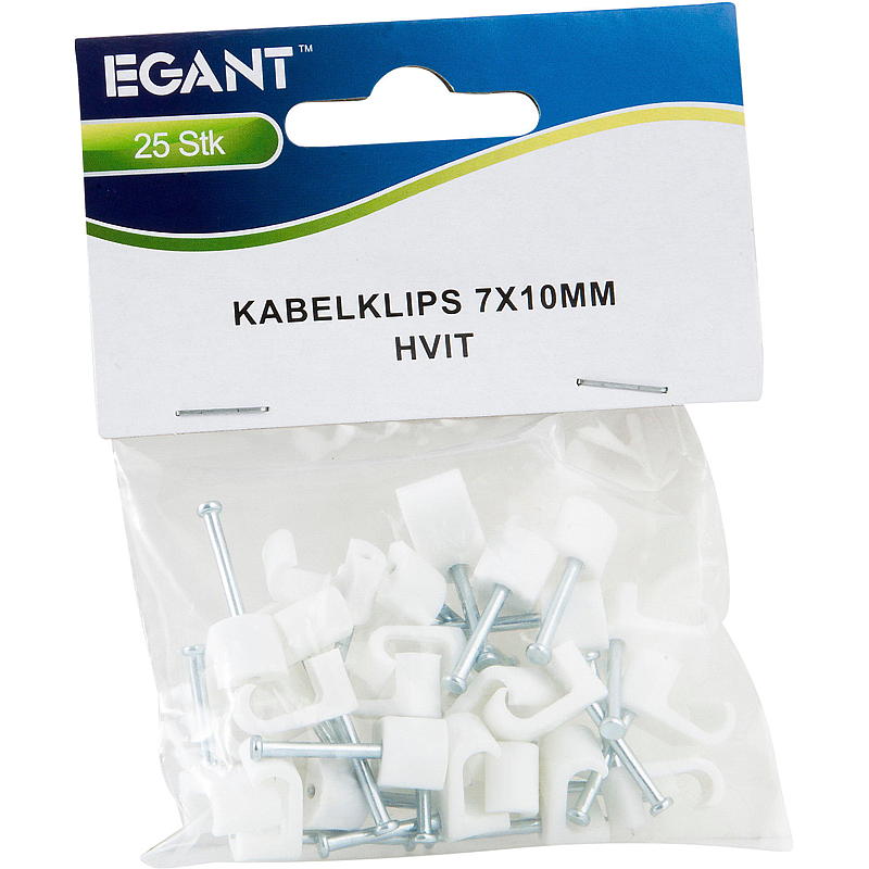Colliers de serrage Egant pour câbles, lot de 25, 7 x 10 mm, blancs
