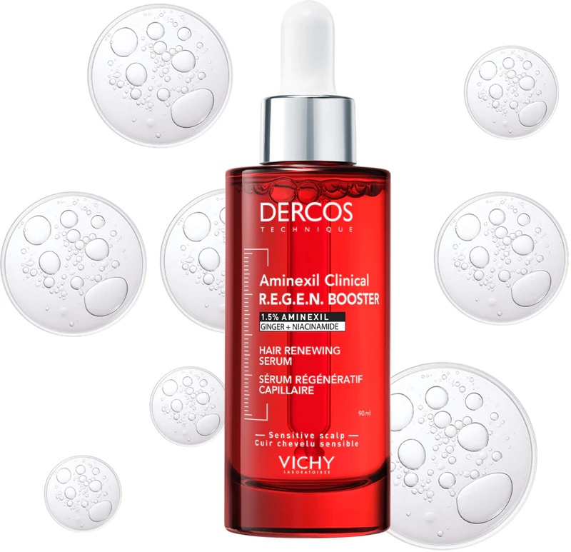 Vichy Dercos Aminexil Clinical REGEN Booster stiprinošs un atjaunojošs matu izkrišanas serums