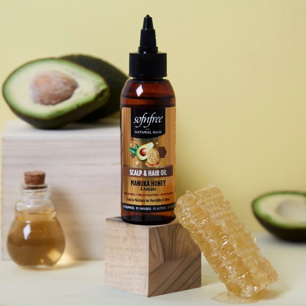 Ulei de scalp și păr SNF Naturals cu miere de Manuka și avocado