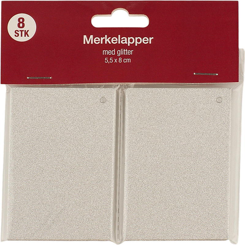 Hjem Gavelapp 8-pakning glitter