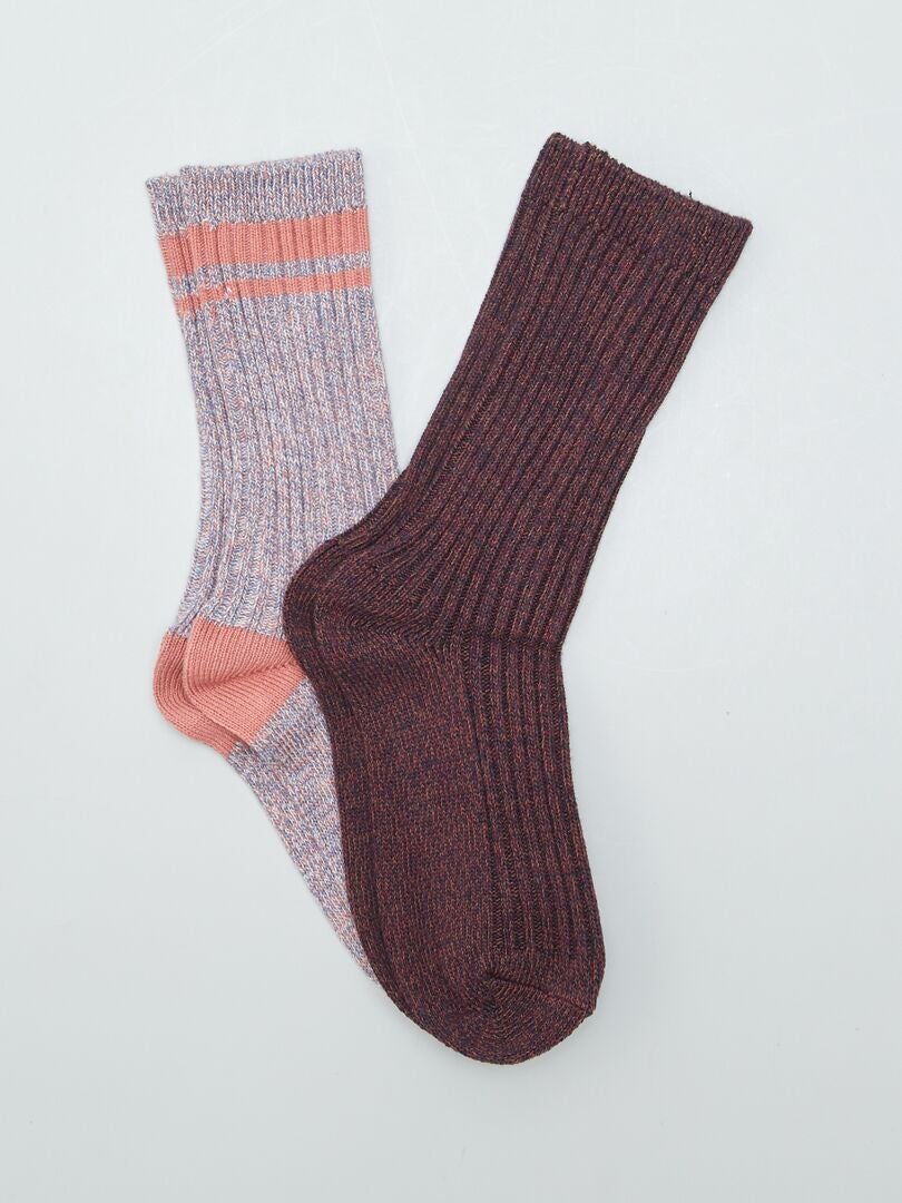 Conjunto de 2 pares de meias - ROSA