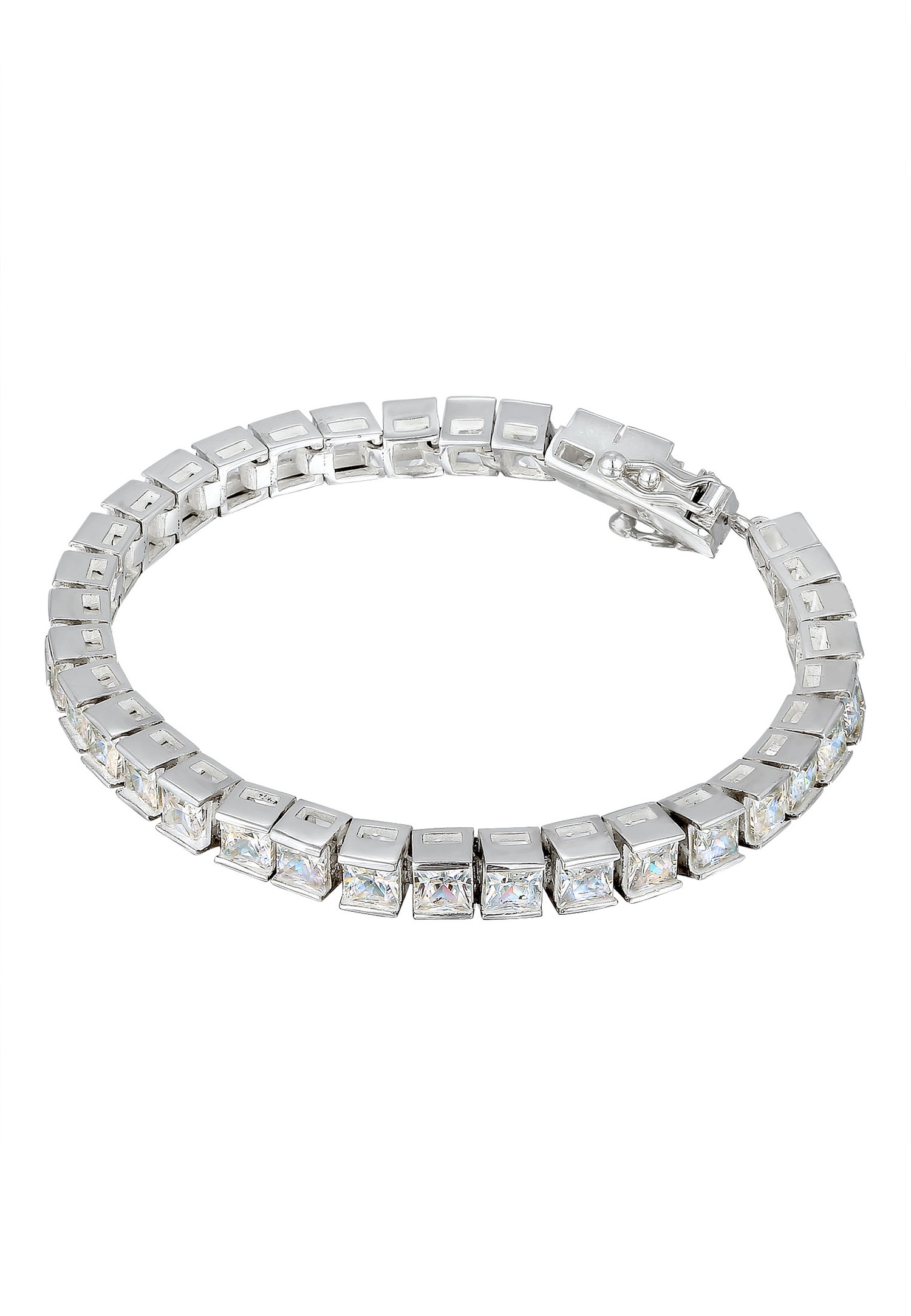 Elli PREMIUM Classique Zircone Bracelet Femme (925/1000) Argent