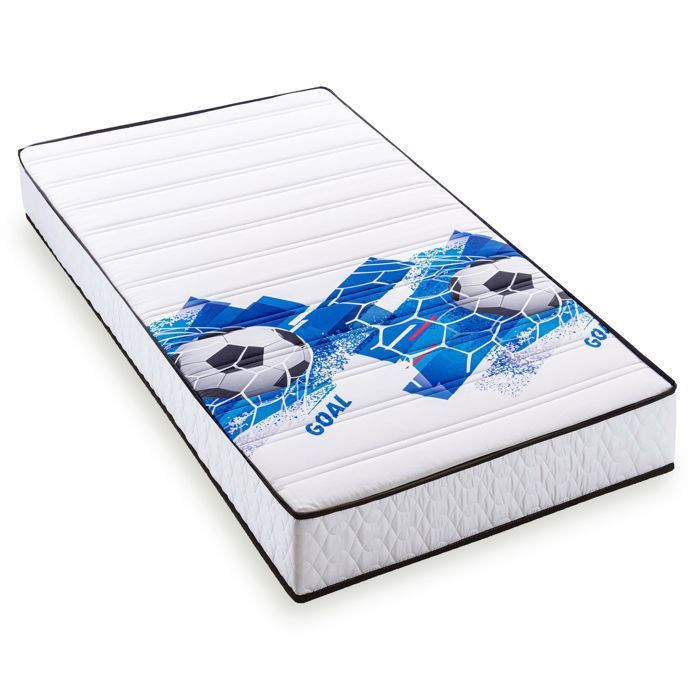 Set di 2 materassini da calcio in schiuma da 90x190 cm - Schiuma sagomata a 5 zone di comfort - Supporto rigido - Spessore 15 cm - Prodotto in Belgio