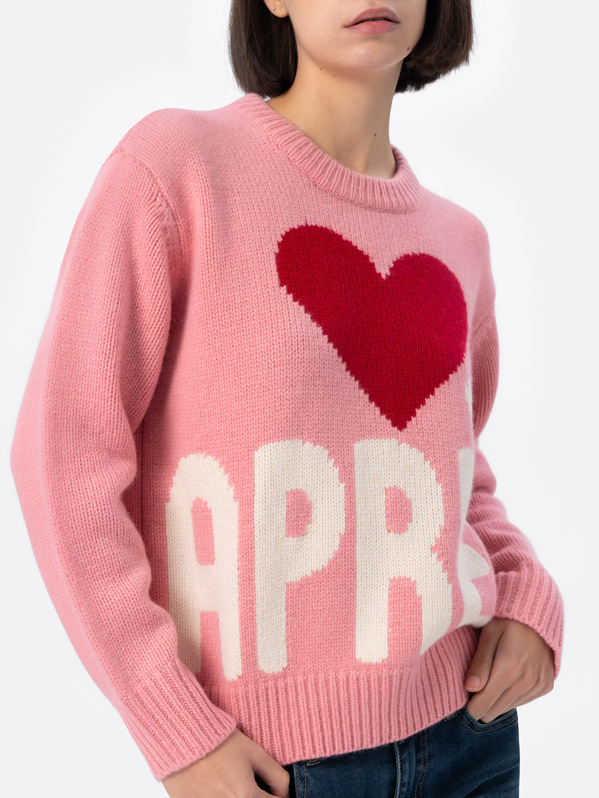 Kyla damestrui in roze Fair Isle-stijl met Apres Ski-jacquardprint