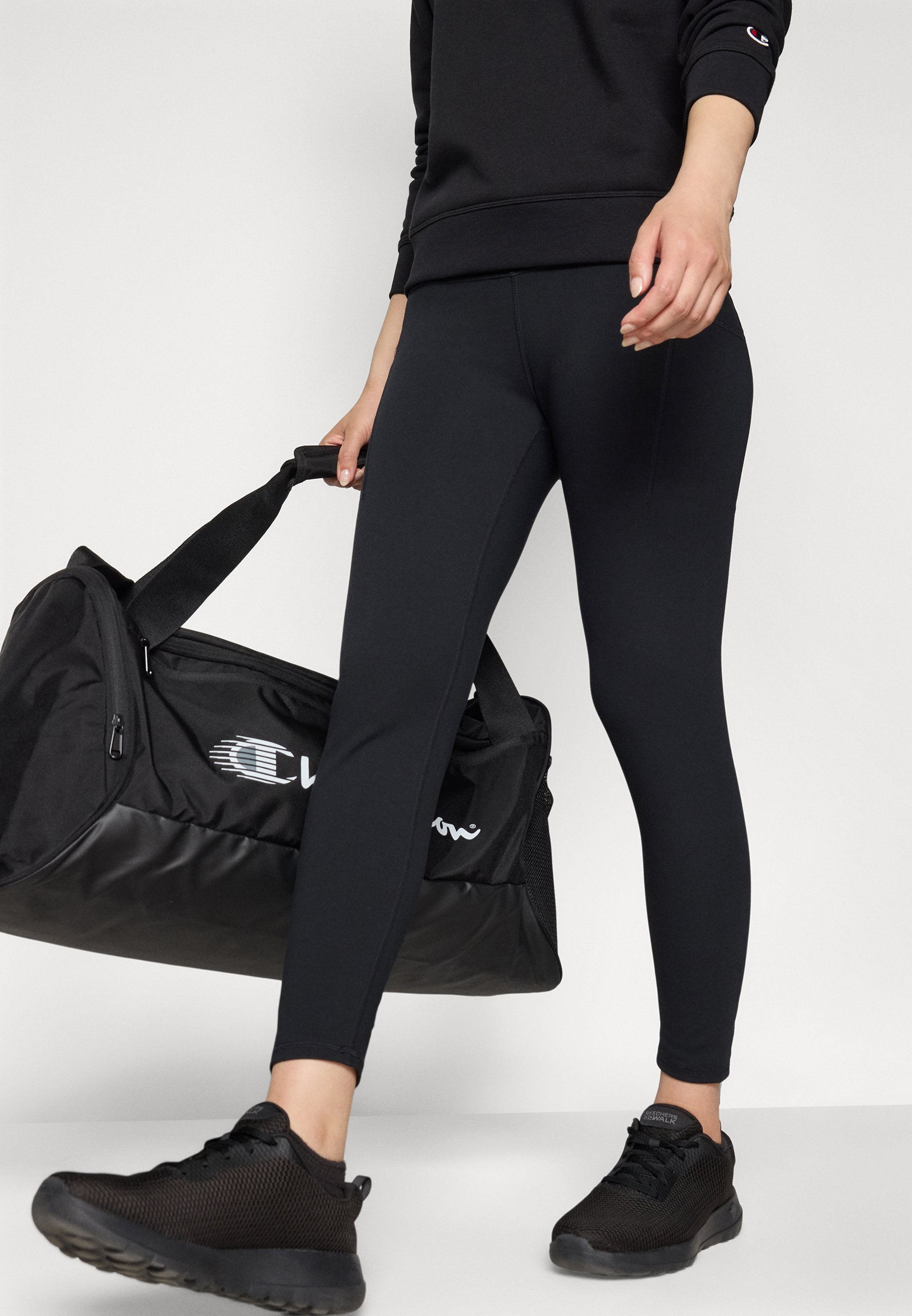 Champion GYM LIFESTYLE 7/8 LEGGINGS - Colanți - black