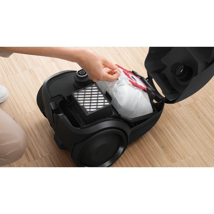 Aspiradora cilíndrica con bolsa - BOSCH BGLS2BA1H Serie 2 - 600 W - Capacidad de bolsa de 3,5 L - Microfiltro lavable