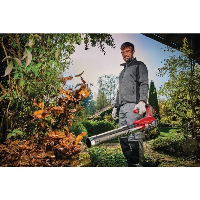 Soplador de hojas inalámbrico profesional Einhell GP-LB 18/200 Li E Solo PXC (18 V). Se suministra sin batería ni cargador.