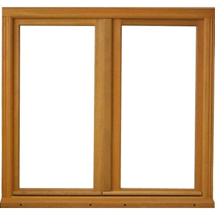 Ventana de madera con 2 paneles, 115 cm de alto x 140 cm de ancho, dimensiones del marco.