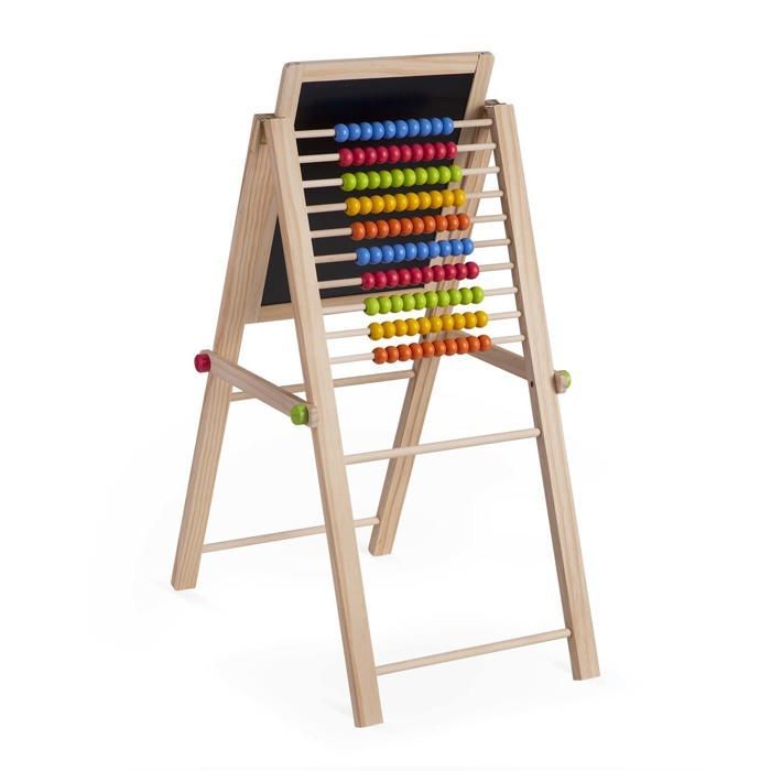 Tableau noir magnétique pliable - JANSHOP - 62x28x44 cm - Pour enfants - Double surface: craie et magnétique - Pliable