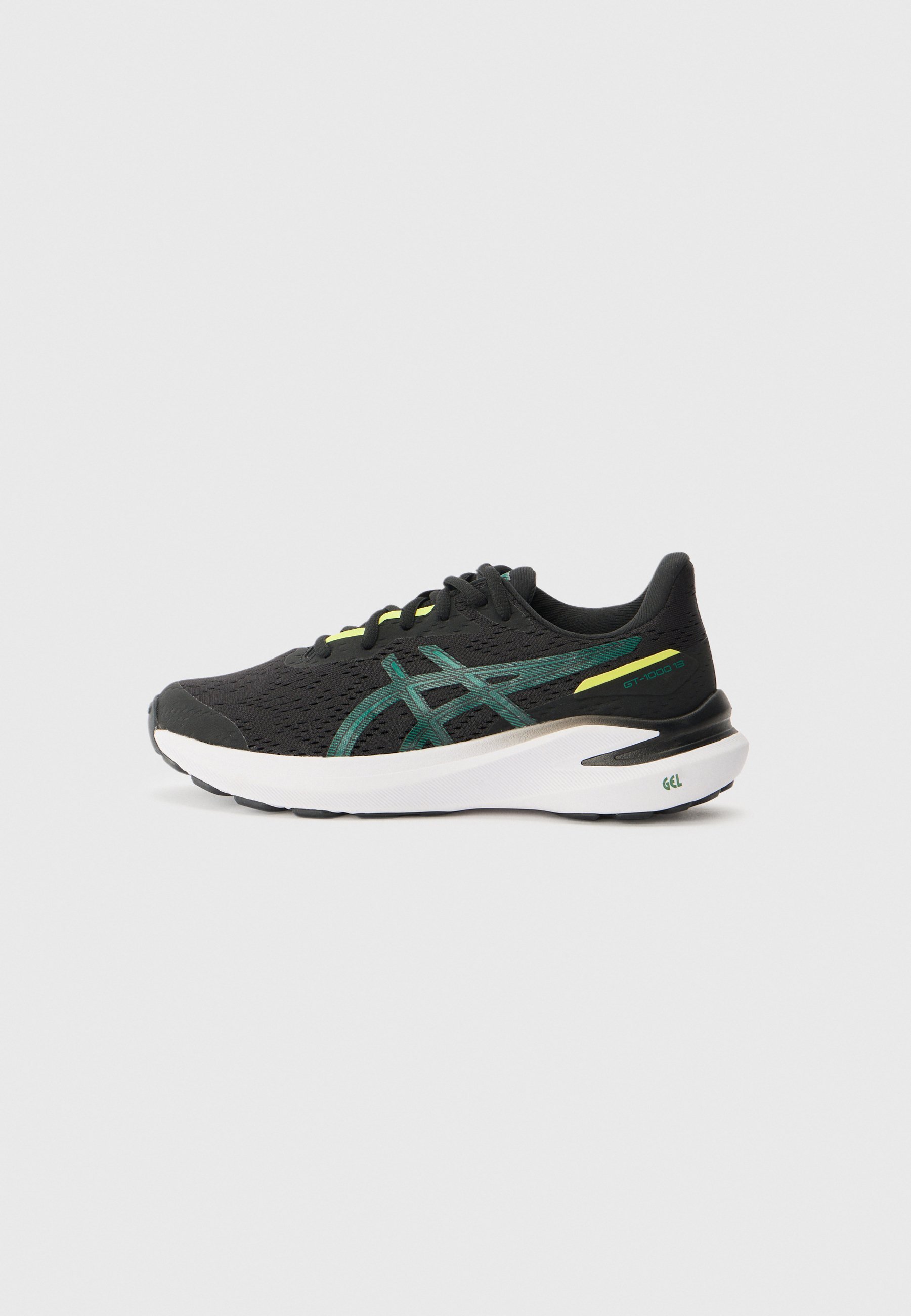 ASICS GT-1000 13 UNISEXE - Chaussures de running sur route - noir/vert jaspe