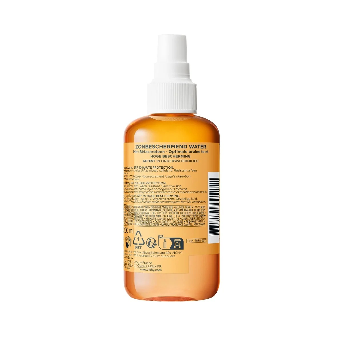 VICHY Vichy Capital Soleil Zonnebrandcrème SPF 50 200 ml Beschermt en intensiveert de bruine teint