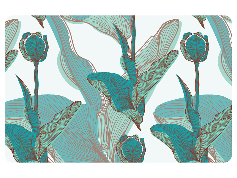 Podkładka pod talerz Tulipan 28x43 cm zielona