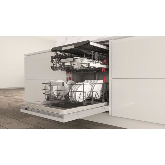 Lave-vaisselle tout encastrable WHIRLPOOL WKCIO3T133PFE 6ème Sens - 14 couverts - Induction - 43 dB - tiroir à couverts