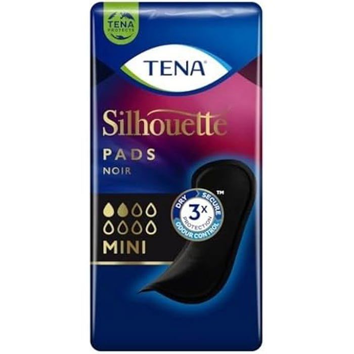 Anatomical protection - TENA - Silhouette Pads Mini - 1 pack of 18 - Light urinary incontinence - Women