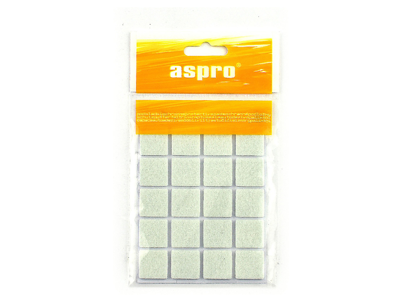 Podkładki filcowe pod meble 20 szt. 20x20 mm białe