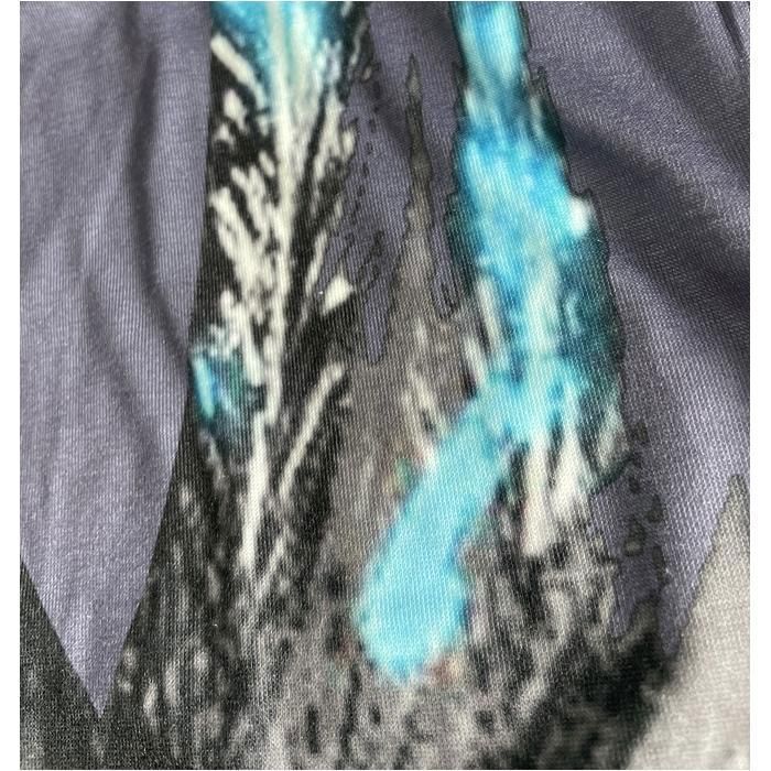 Camiseta de hombre, camiseta informal de cuello redondo con estampado de moda para hombre - Gris