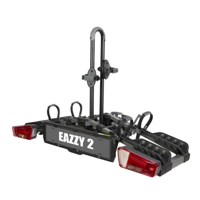 Porte-vélo plateforme pliable 2 vélos - BUZZRACK - Eazzy 2 - Sur attelage - Noir - Acier