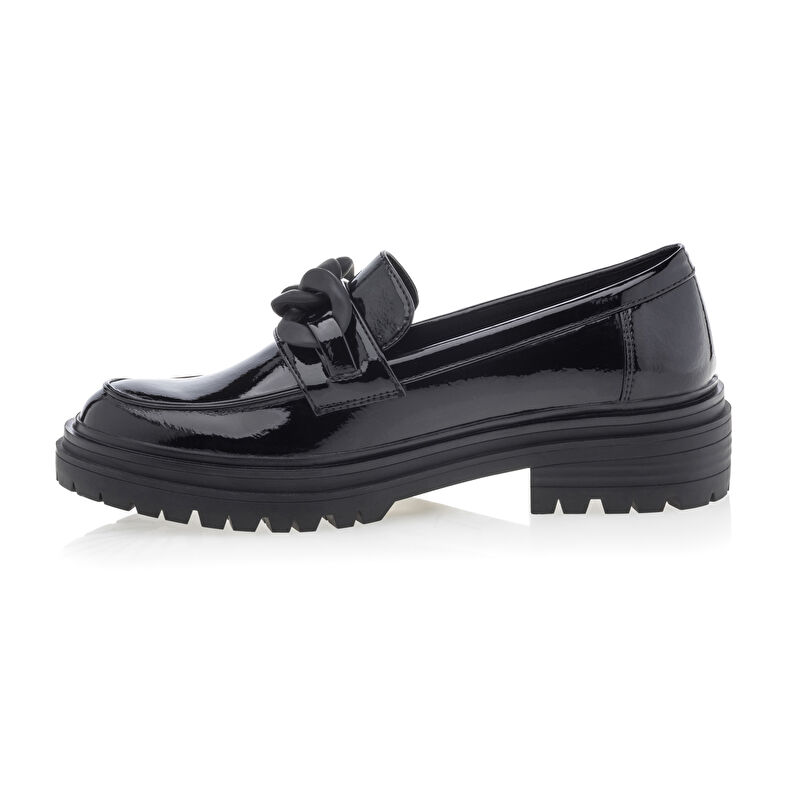 Svarta loafers/båtskor för kvinnor