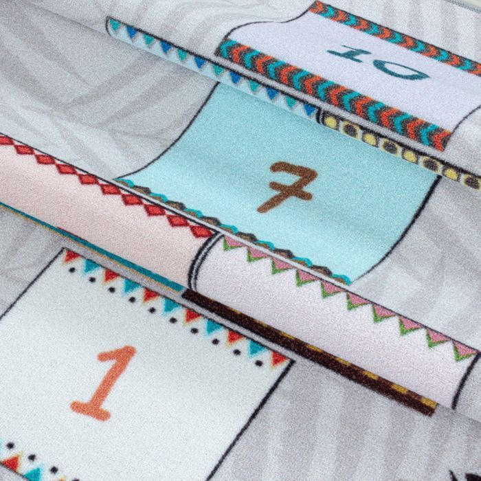 Carpetsale24 Tapis enfant tapis d'éveil tapis la marelle color gris 80x120 cm tapis chambre enfant tapis chambre bébé
