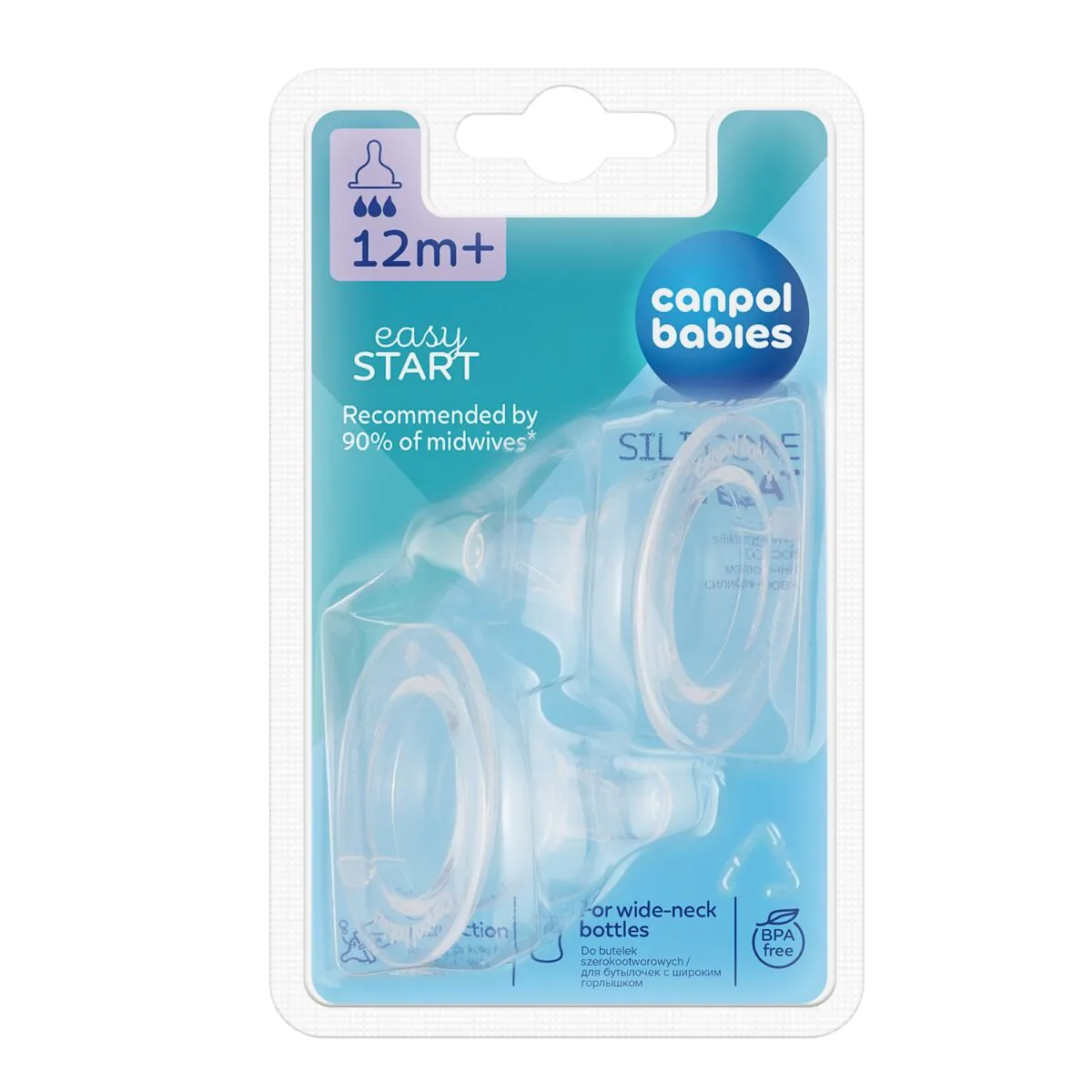 Canpol Babies Smoczki Silikonowe Easystart do Butelki Szerok. Szybki