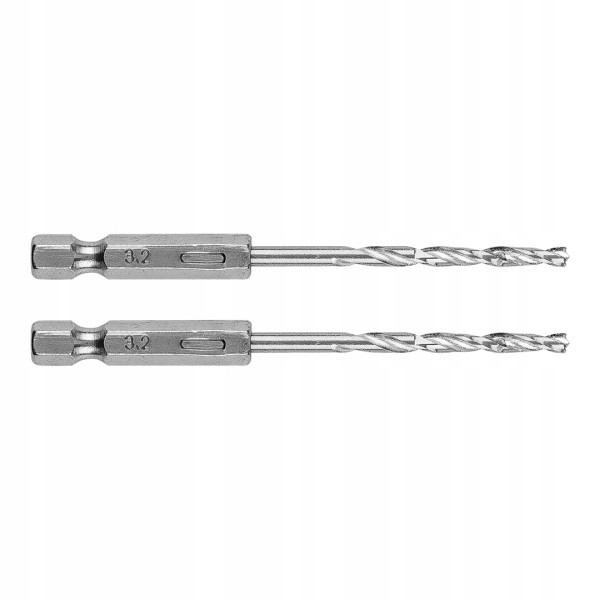 Wiertła do metalu Hex 3.2mm, 2 szt. zestaw wierteł GRAPHITE