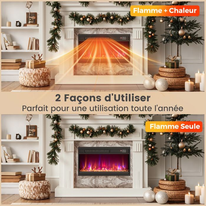 GOPLUS Cheminee Electrique 1500W 23