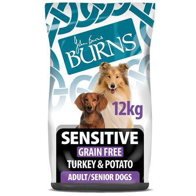 Burns Adultos y Mayores Sensibles Sin Cereales - Pavo y Patata