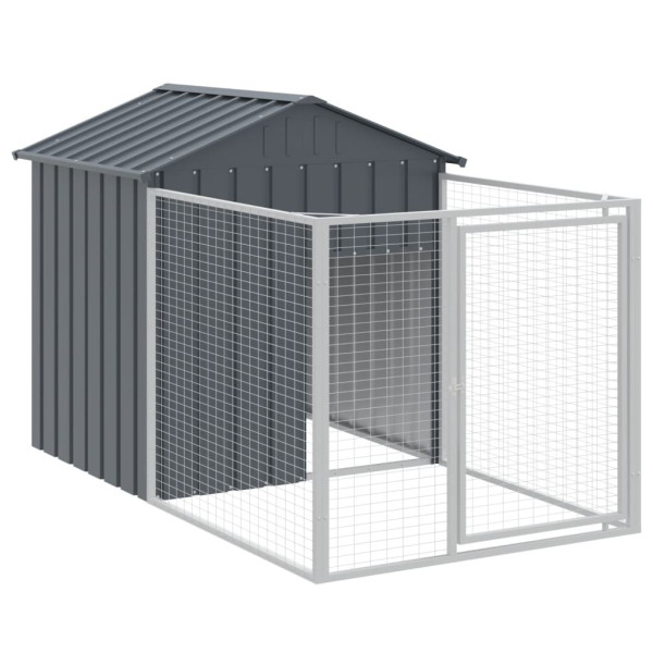 VidaXL buda dla psa Antracyt 117 x 201 x 123 cm Stal