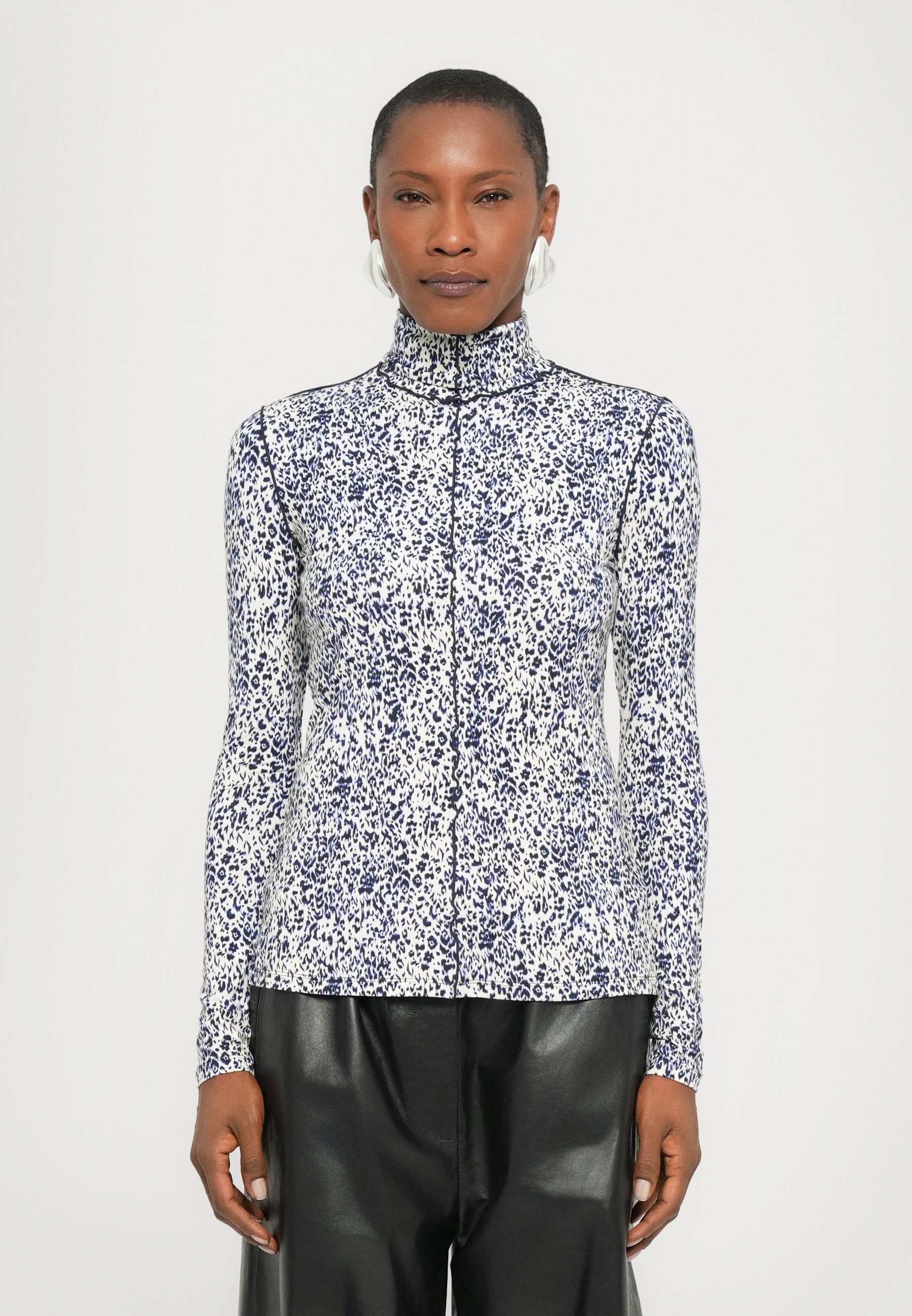 Proenza Schouler White Label AUDREY CHEETAH - Haut à manches longues - crème/multicolore