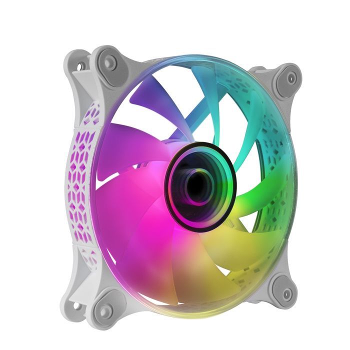 PC Case Fan - Mars Gaming - MF-3D RGB - White - 12 cm - RGB