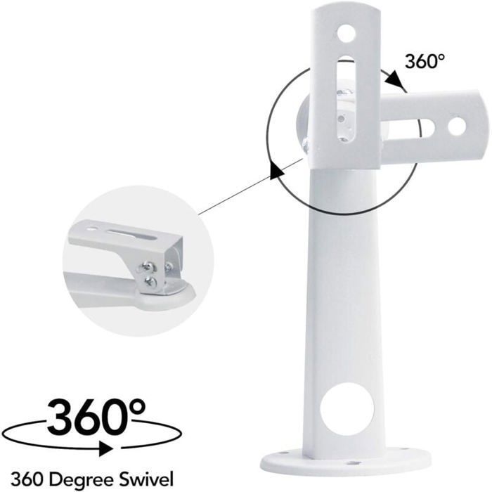 1 Suporte de Parede Mini para Projetor, Parafuso M4 de 6,3 a 7,87 polegadas, Rotação de 360°, Inclinação de 60°, para Câmera/Projetor/Webcam - Tapete
