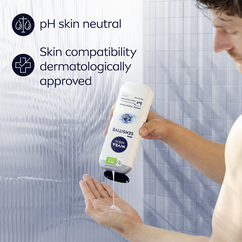 NIVEA MEN Sensitive sprchový gél pre mužov